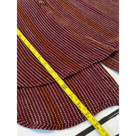 Anthropologie Isadora Long Sleeve Striped Button-Back Popover Tunic Top Size XS - Picture 7 of 8